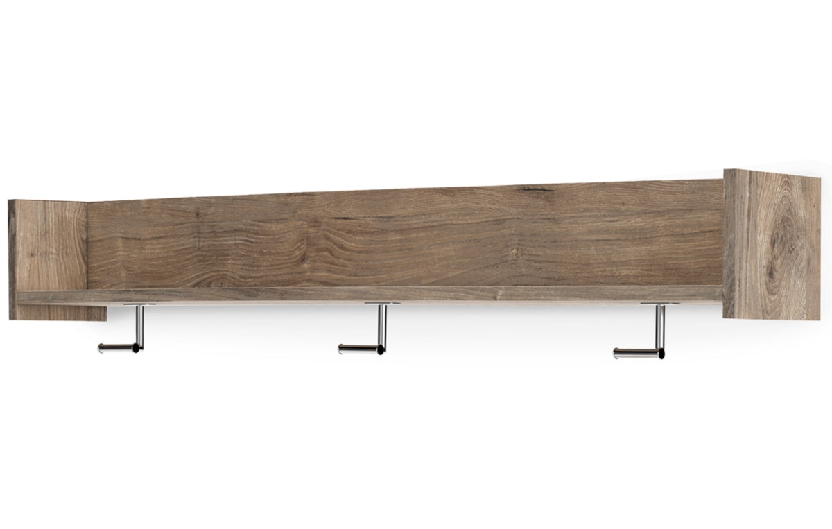Oliah Wall Mounted Coat Rack with Shelf