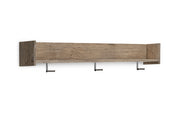Oliah Wall Mounted Coat Rack with Shelf