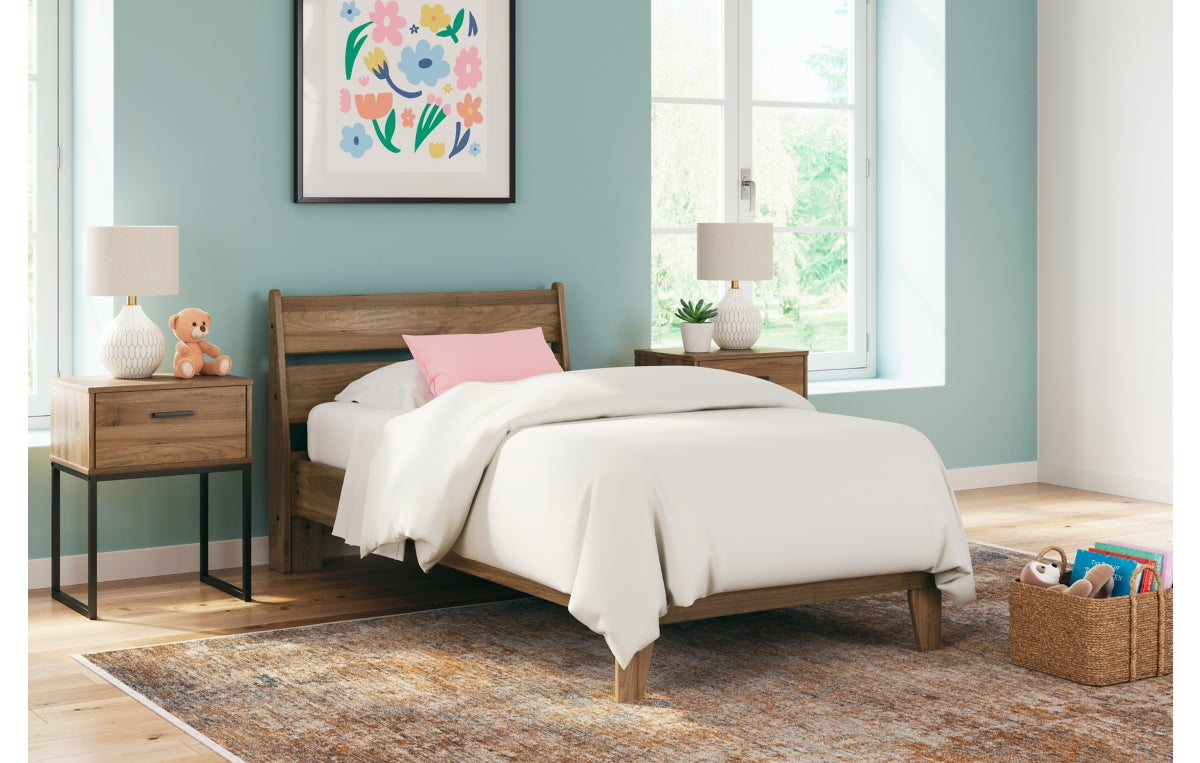 Deanlow Twin Platform Panel Bed