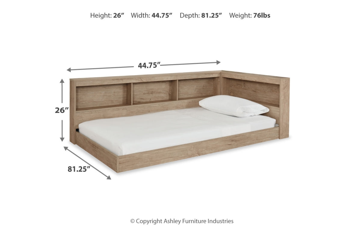 Oliah Twin Bookcase Storage Bed
