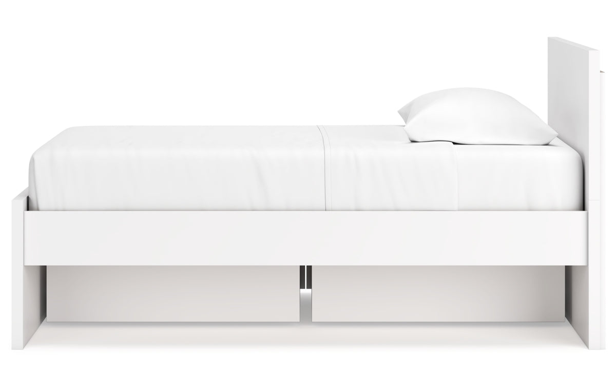 Onita Twin Panel Platform Bed with 1 Side Storage