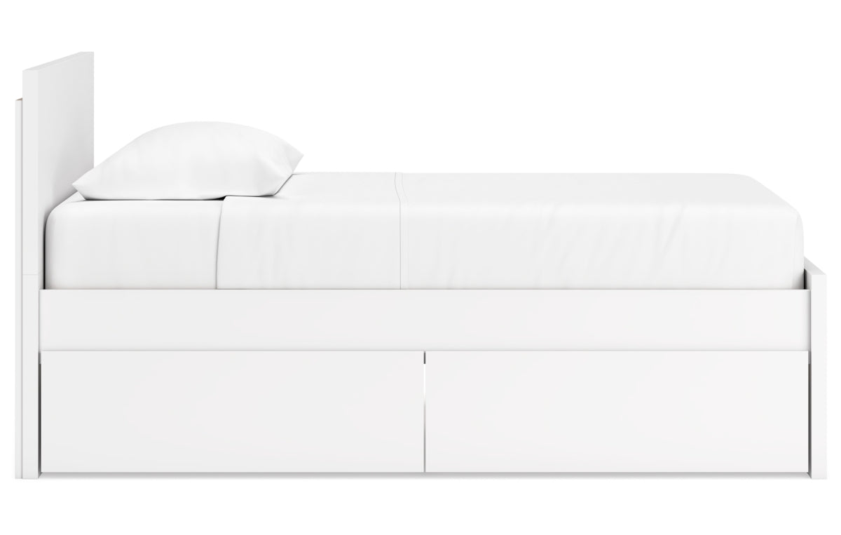 Onita Twin Panel Platform Bed with 1 Side Storage