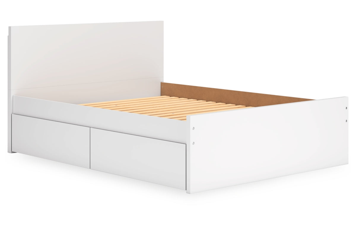 Onita Queen Panel Platform Bed with 1 Side Storage