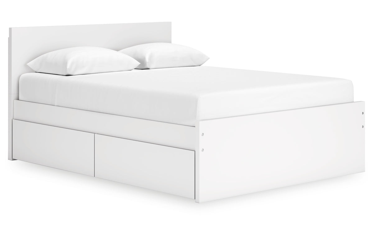 Onita Queen Panel Platform Bed with 1 Side Storage