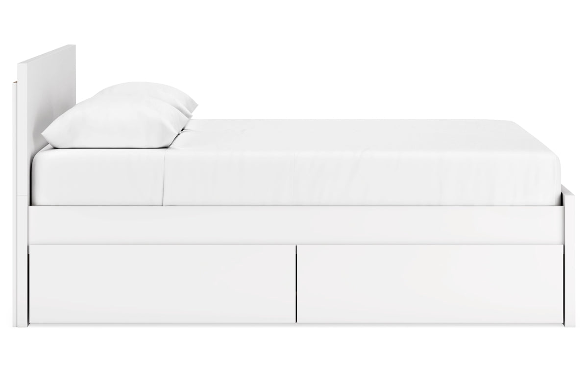 Onita Queen Panel Platform Bed with 1 Side Storage