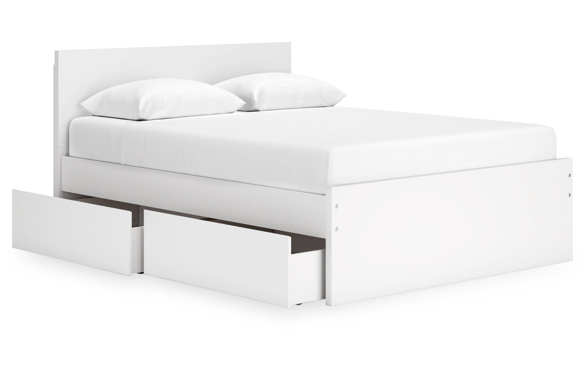 Onita Queen Panel Platform Bed with 2 Side Storage