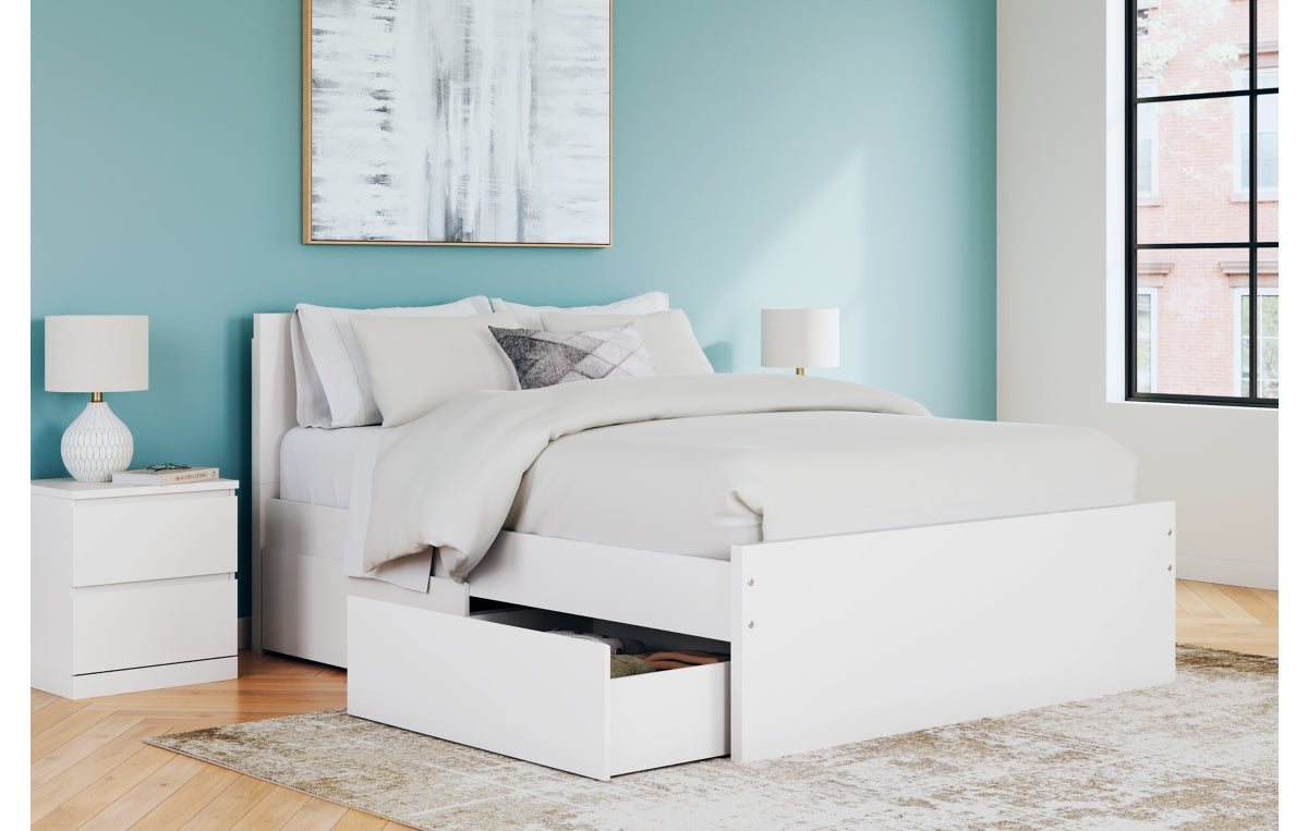 Onita Queen Panel Platform Bed with 2 Side Storage