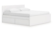 Onita King Panel Platform Bed with 2 Side Storage
