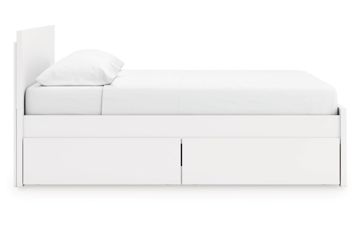 Onita King Panel Platform Bed with 2 Side Storage