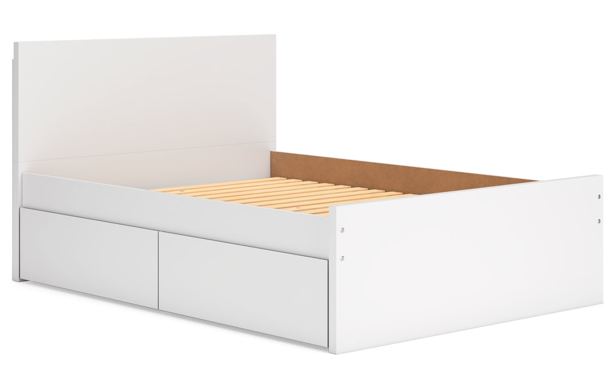 Onita Full Panel Platform Bed with 1 Side Storage