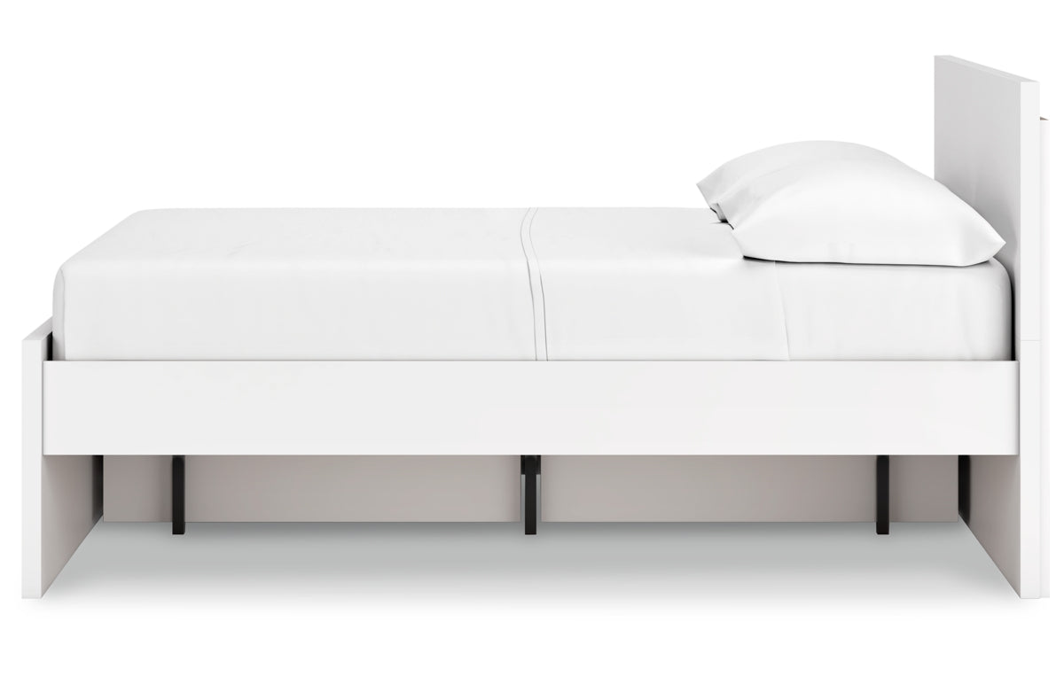 Onita Full Panel Platform Bed with 1 Side Storage