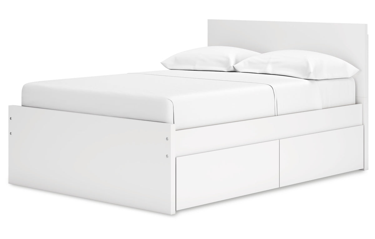 Onita Full Panel Platform Bed with 2 Side Storage