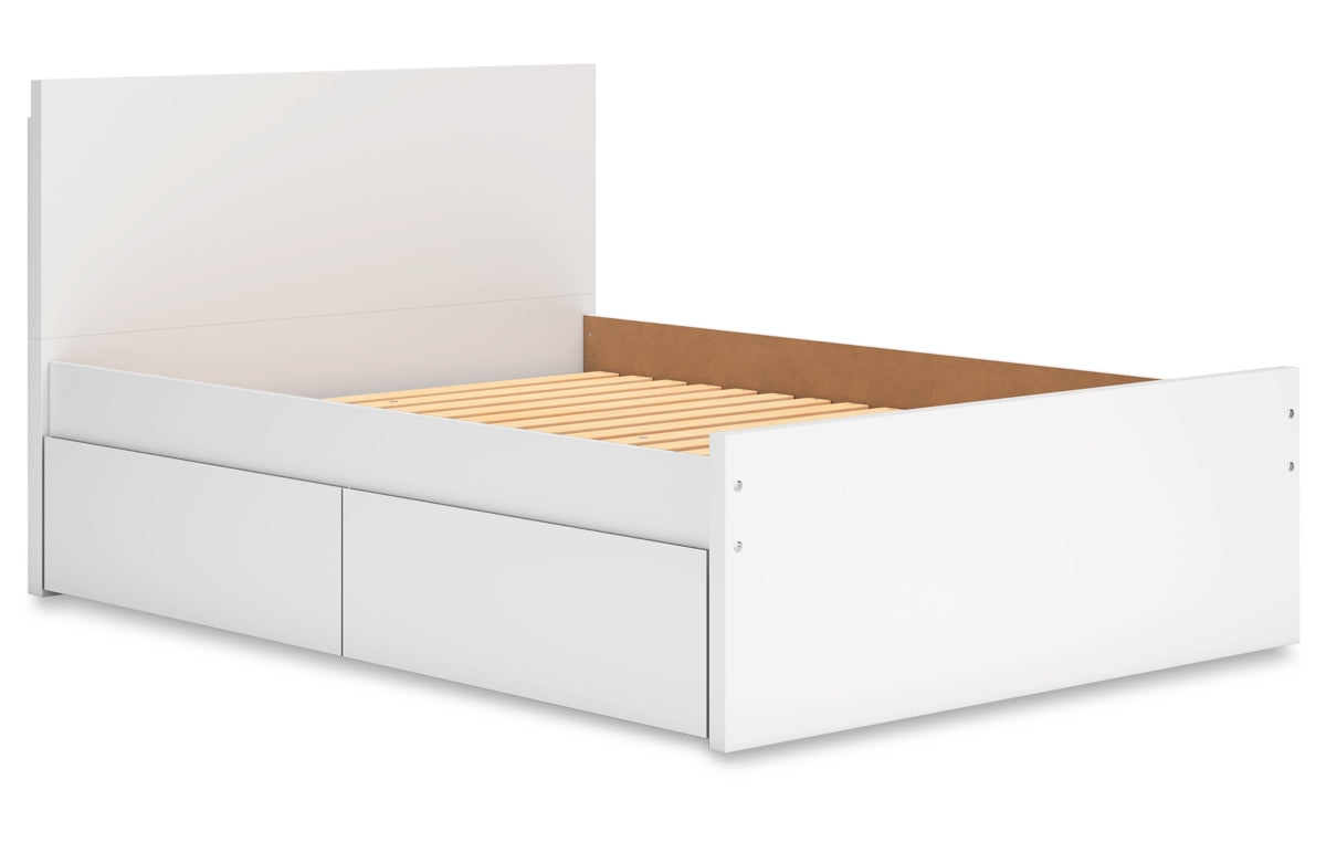 Onita Full Panel Platform Bed with 2 Side Storage