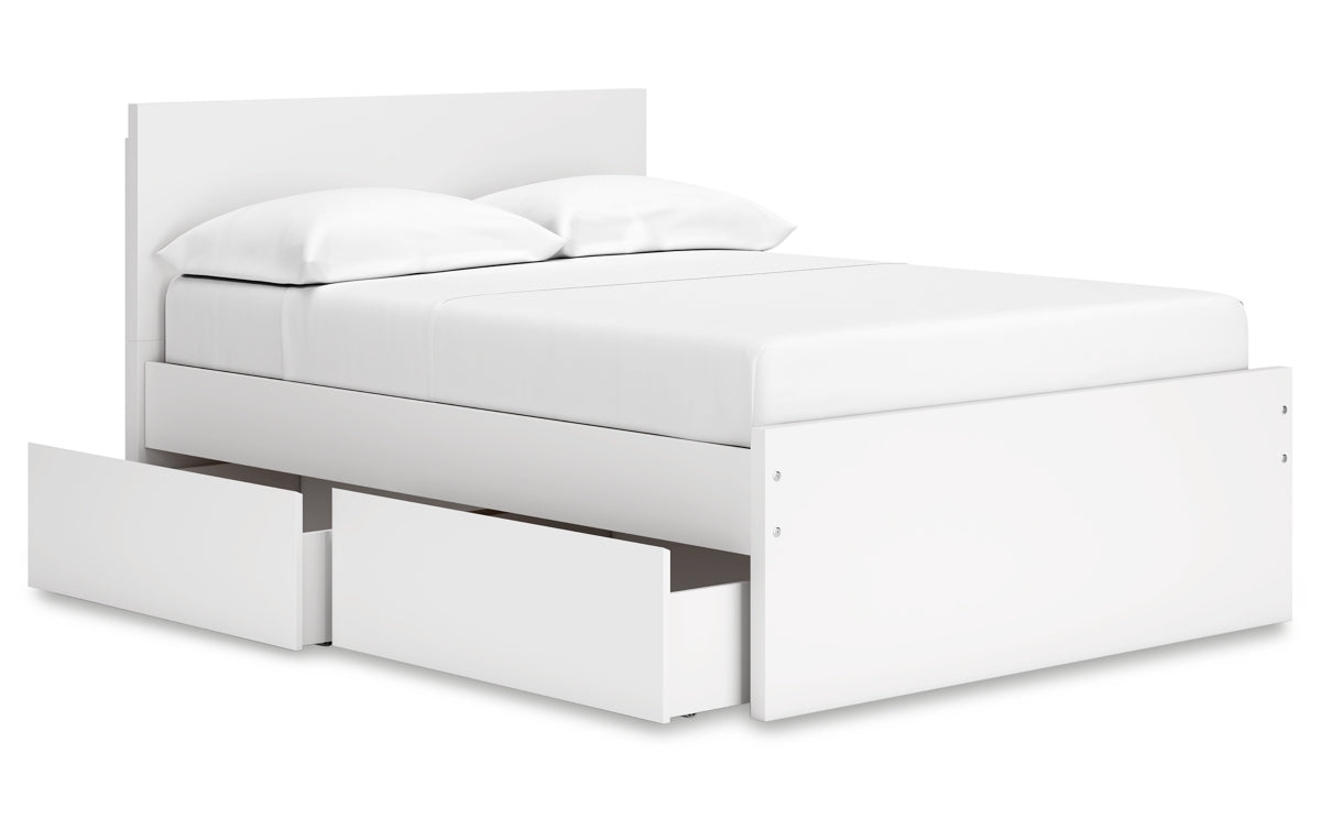 Onita Full Panel Platform Bed with 2 Side Storage