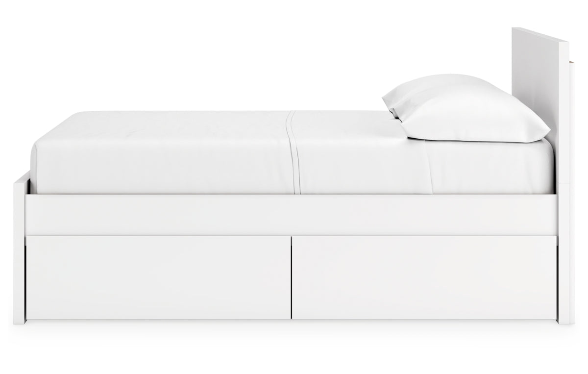 Onita Full Panel Platform Bed with 2 Side Storage