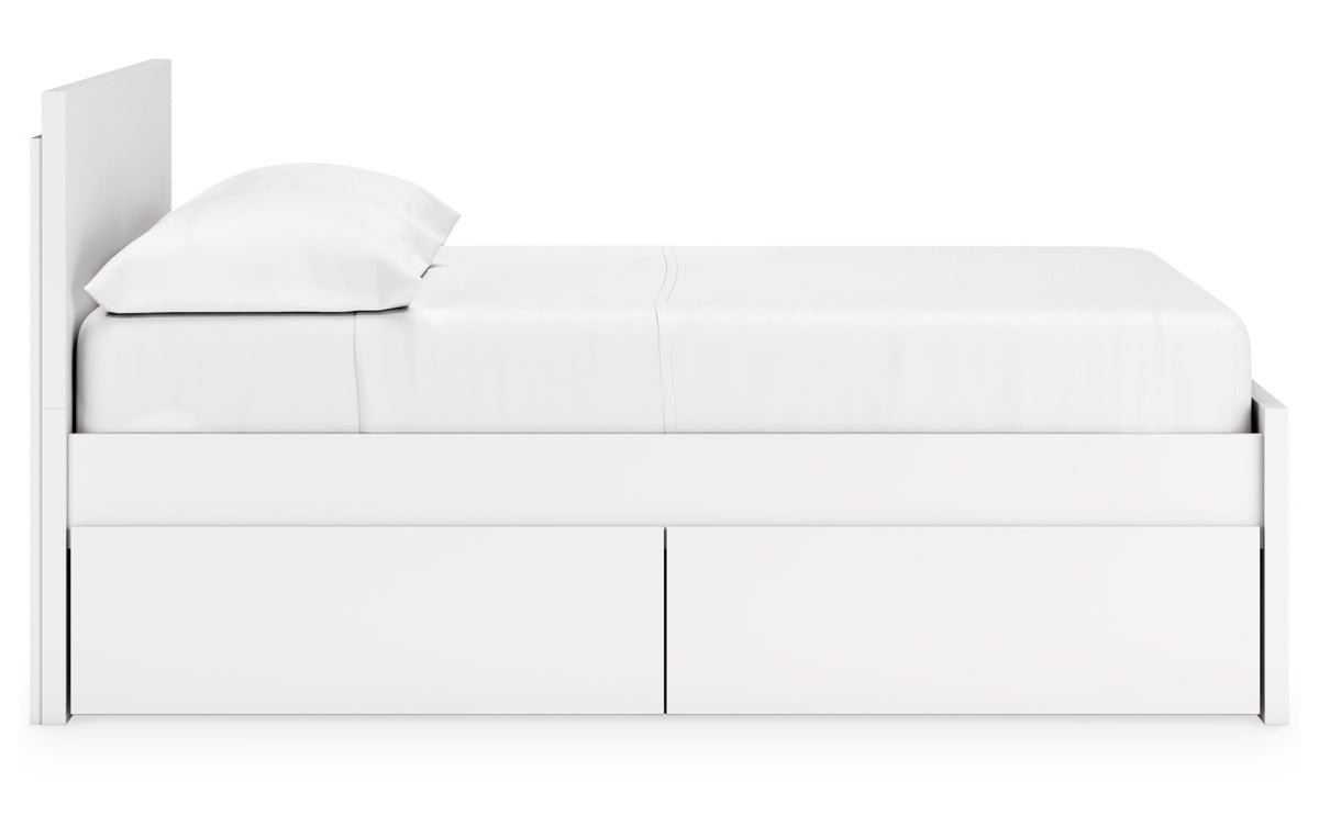 Onita Full Panel Platform Bed with 2 Side Storage