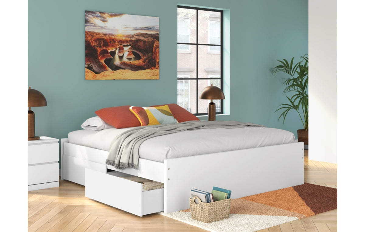 Onita King Platform Bed with 1 Side Storage
