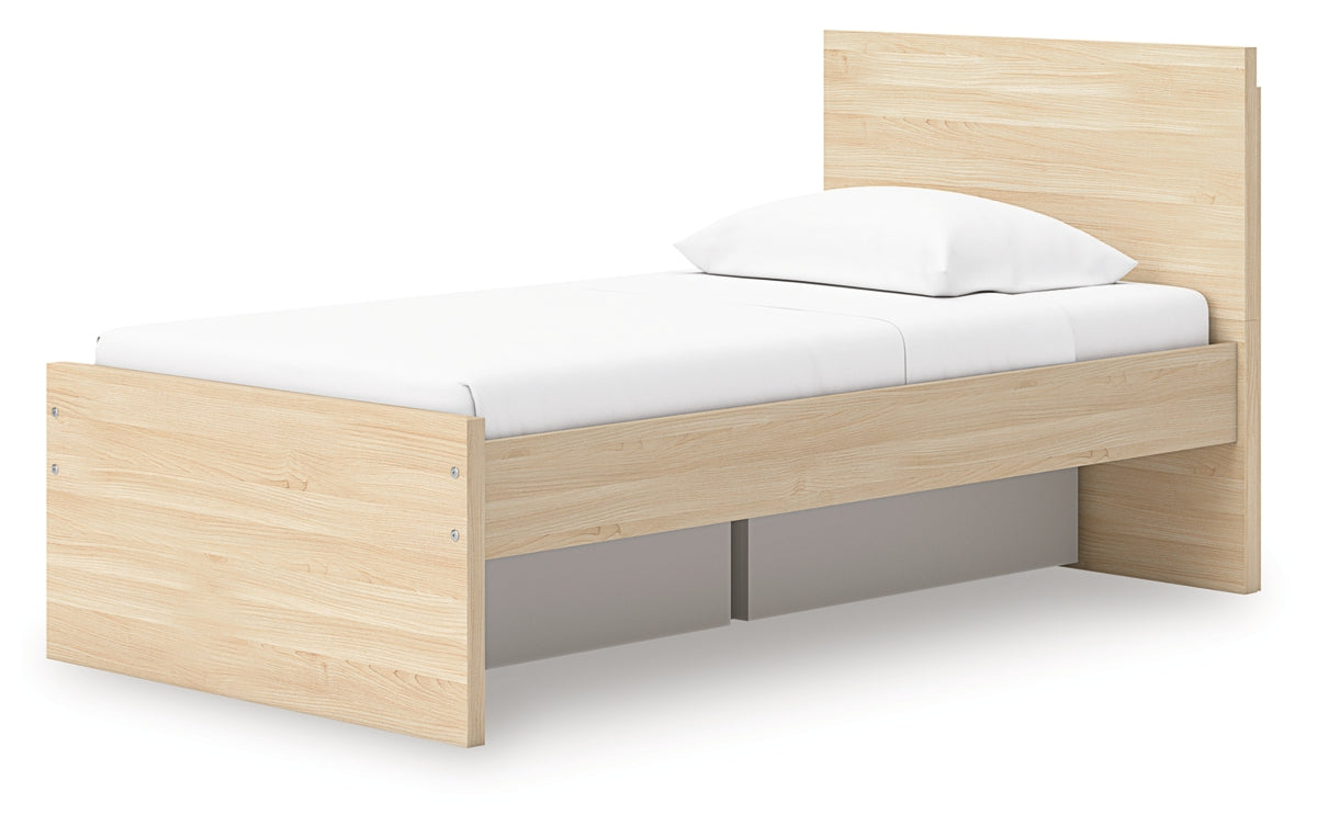 Onita Twin Panel Platform Bed with 1 Side Storage