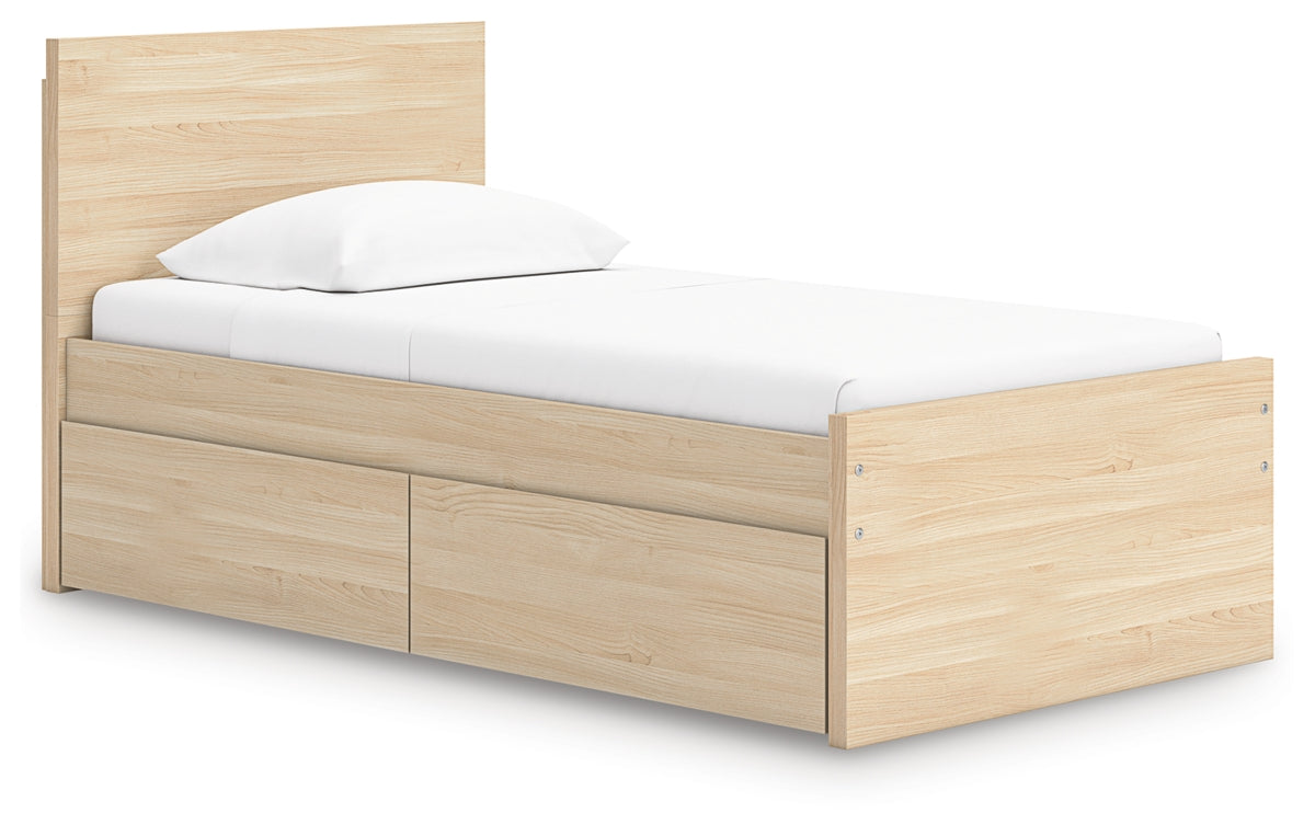 Onita Twin Panel Platform Bed with 1 Side Storage