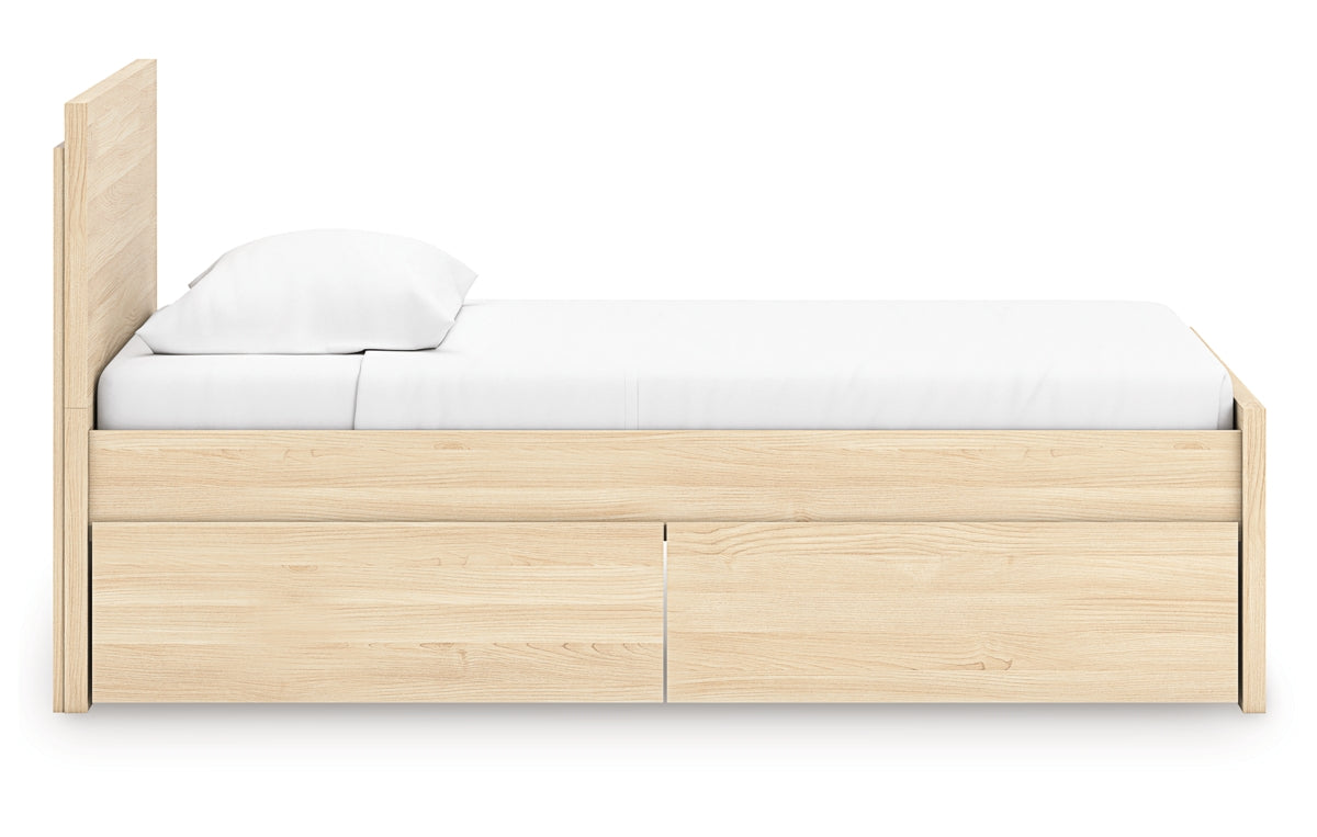 Onita Twin Panel Platform Bed with 1 Side Storage
