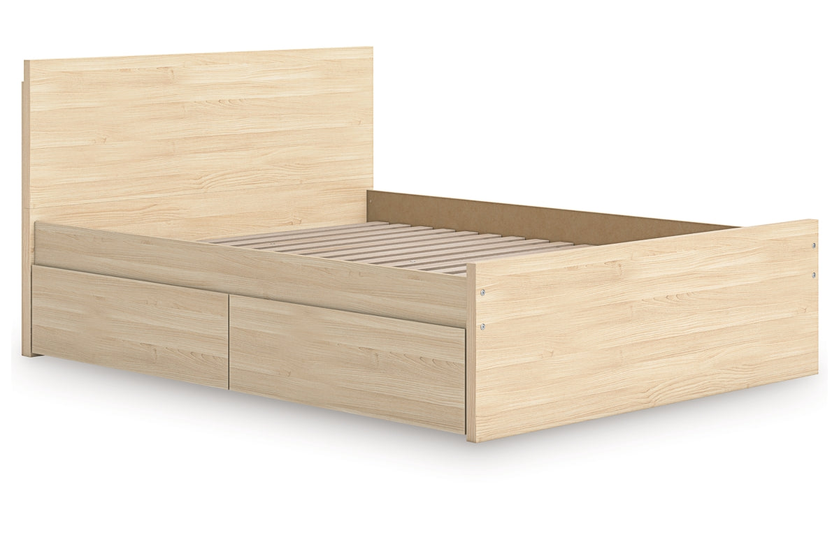 Onita Queen Panel Platform Bed with 1 Side Storage