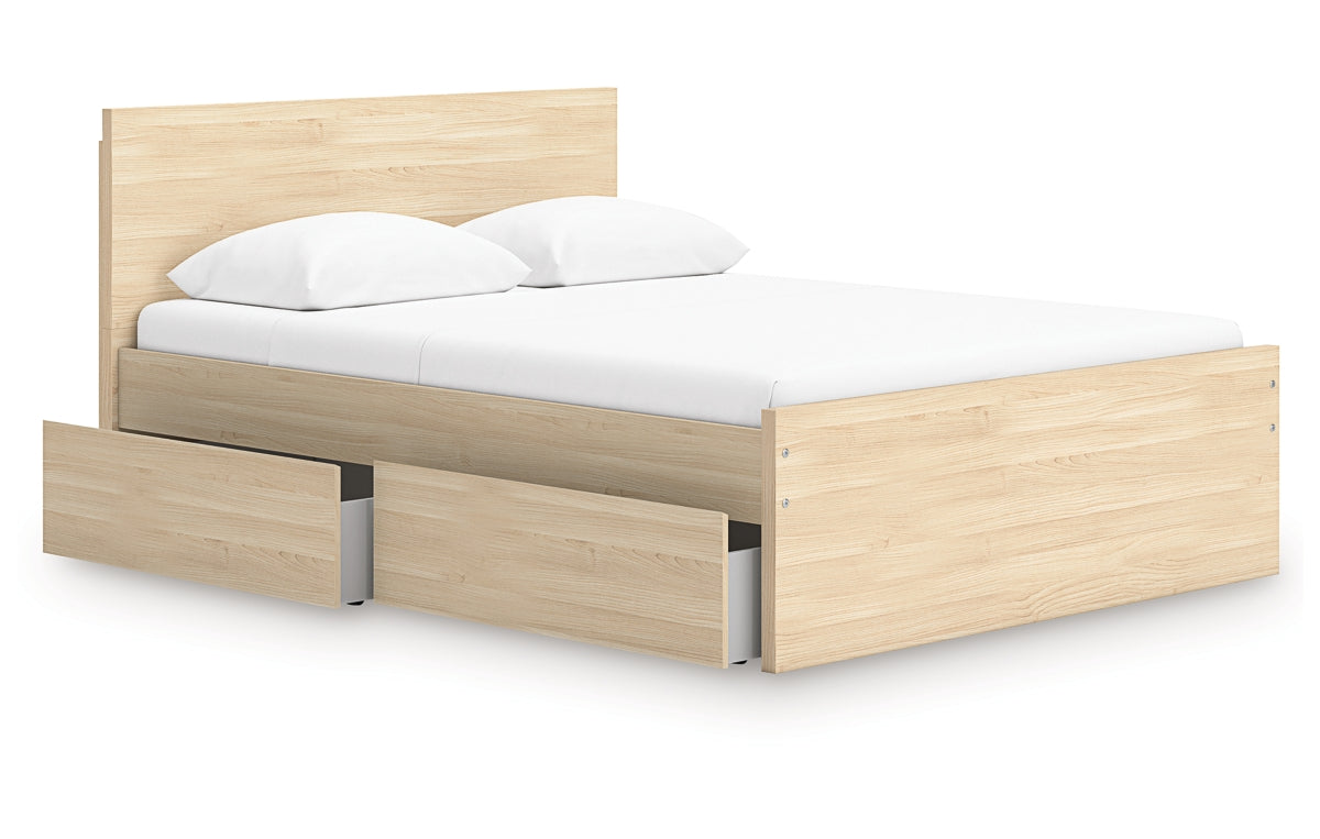 Onita Queen Panel Platform Bed with 1 Side Storage