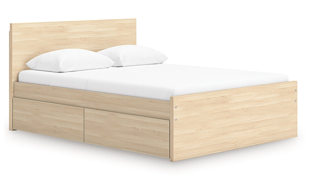 Onita Queen Panel Platform Bed with 1 Side Storage