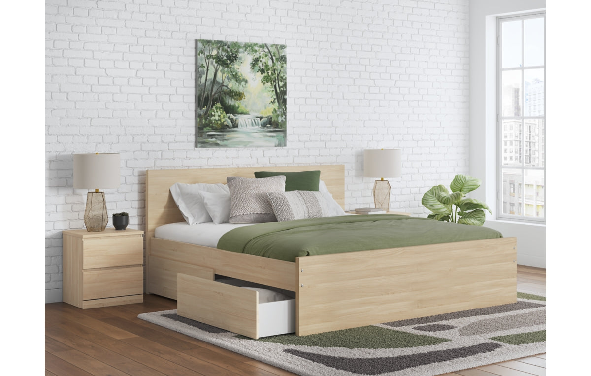 Onita Queen Panel Platform Bed with 1 Side Storage
