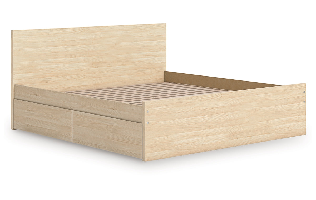 Onita Queen Panel Platform Bed with 2 Side Storage