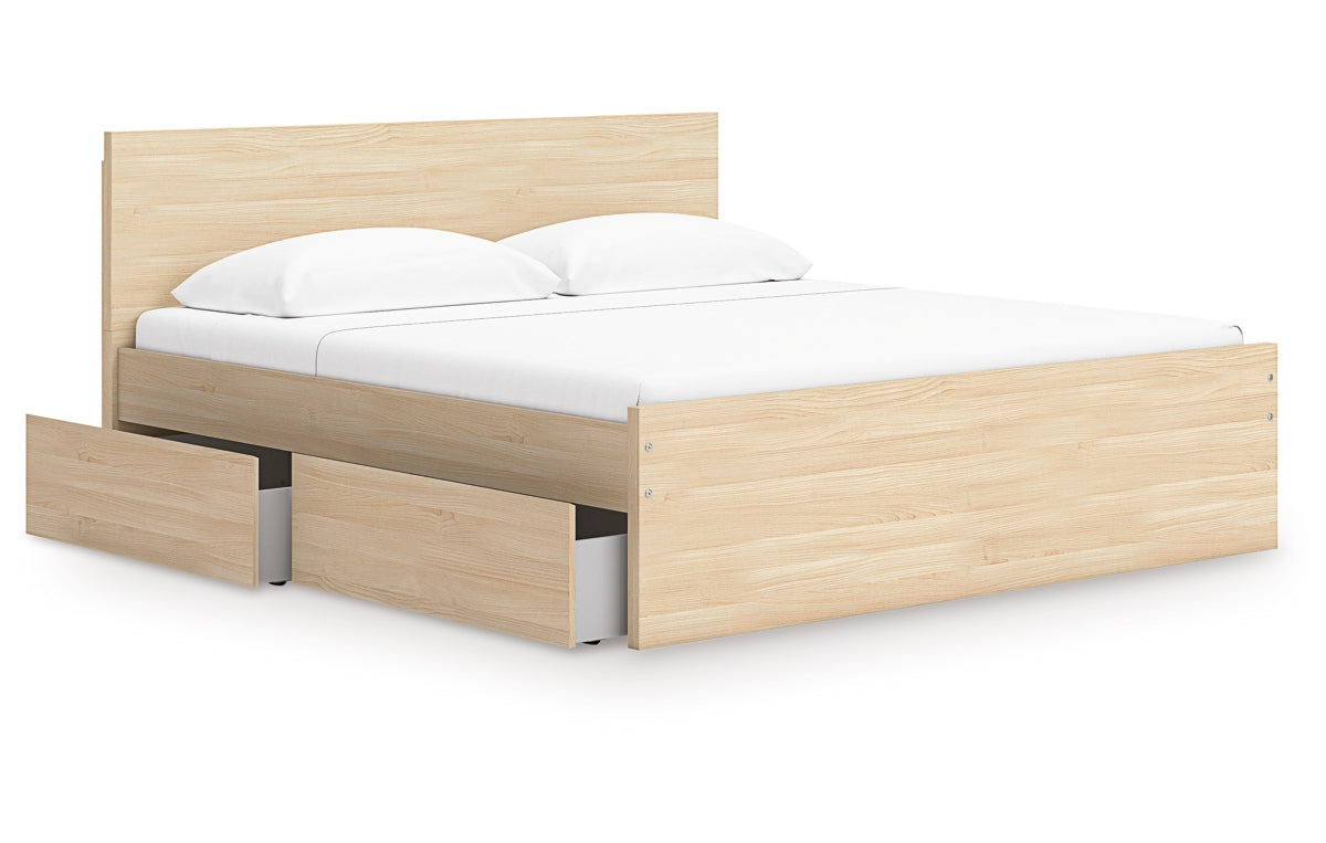 Onita Queen Panel Platform Bed with 2 Side Storage