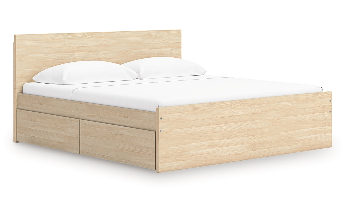 Onita Queen Panel Platform Bed with 2 Side Storage