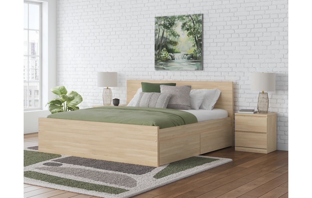 Onita Queen Panel Platform Bed with 2 Side Storage