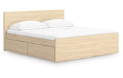 Onita King Panel Platform Bed with 2 Side Storage