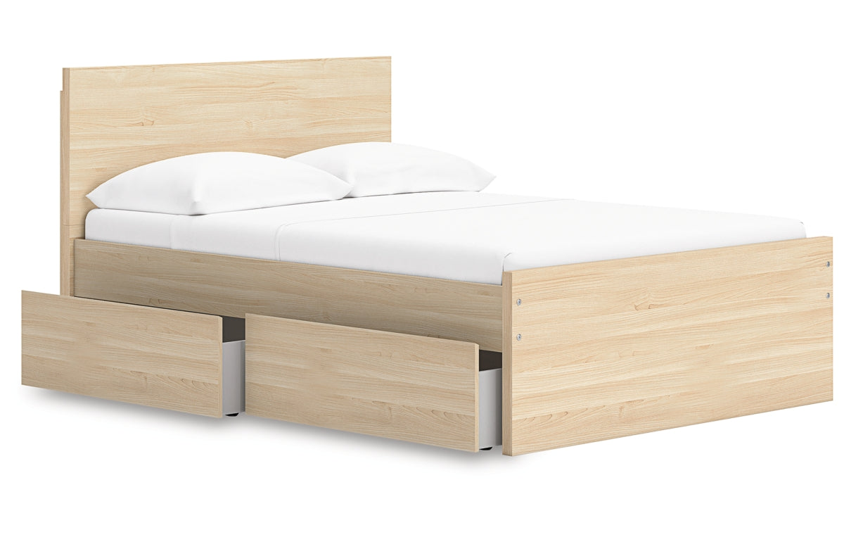 Onita Full Panel Platform Bed with 1 Side Storage