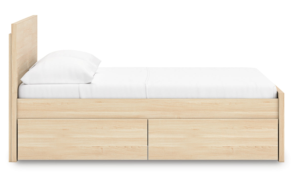 Onita Full Panel Platform Bed with 1 Side Storage
