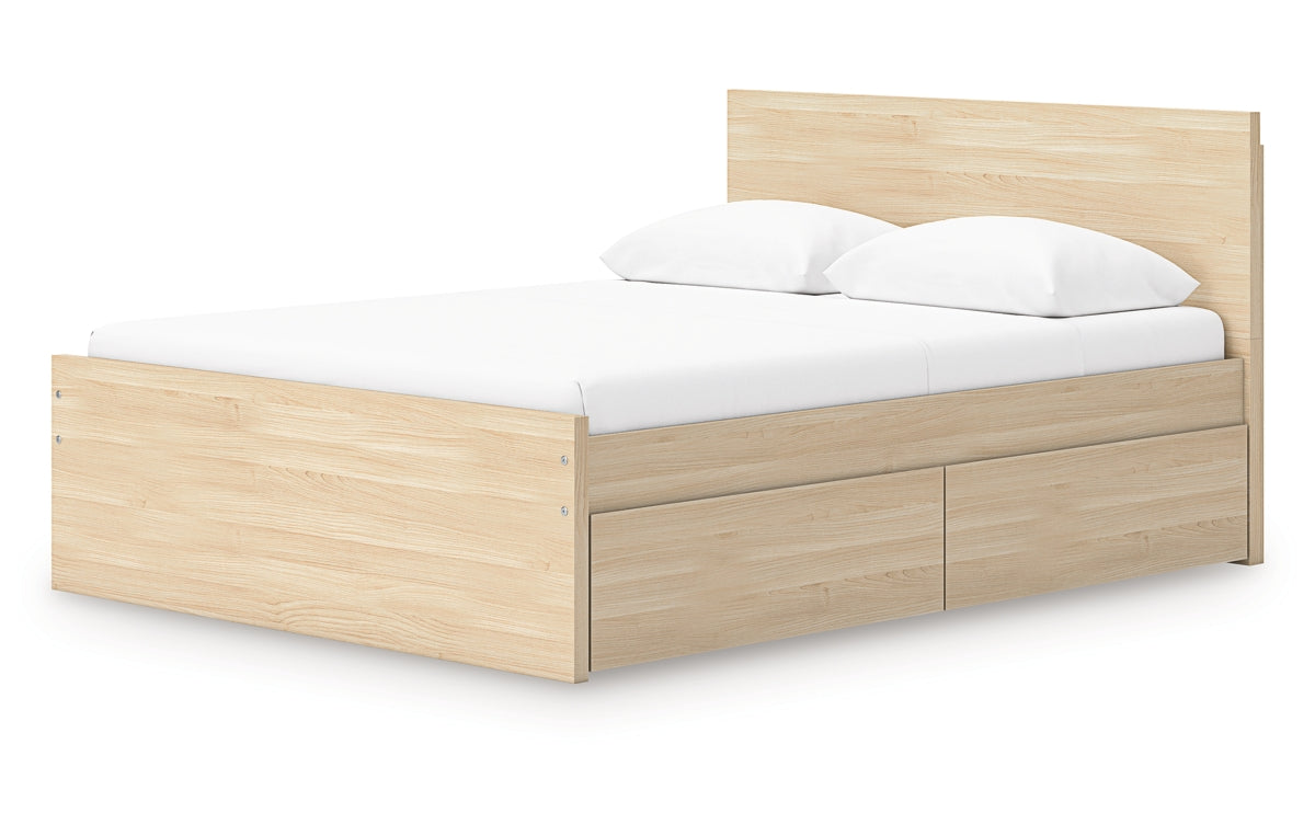 Onita Full Panel Platform Bed with 2 Side Storage