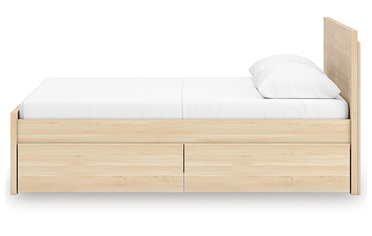 Onita Full Panel Platform Bed with 2 Side Storage