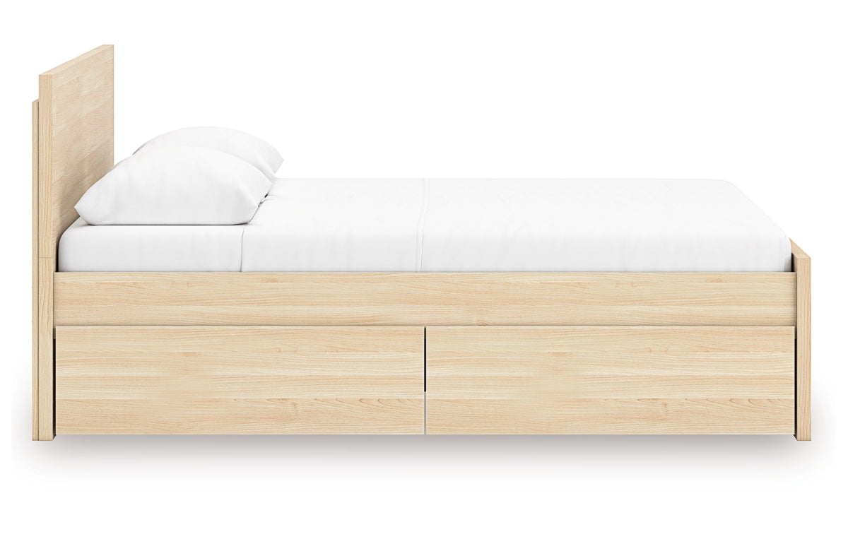 Onita Full Panel Platform Bed with 2 Side Storage