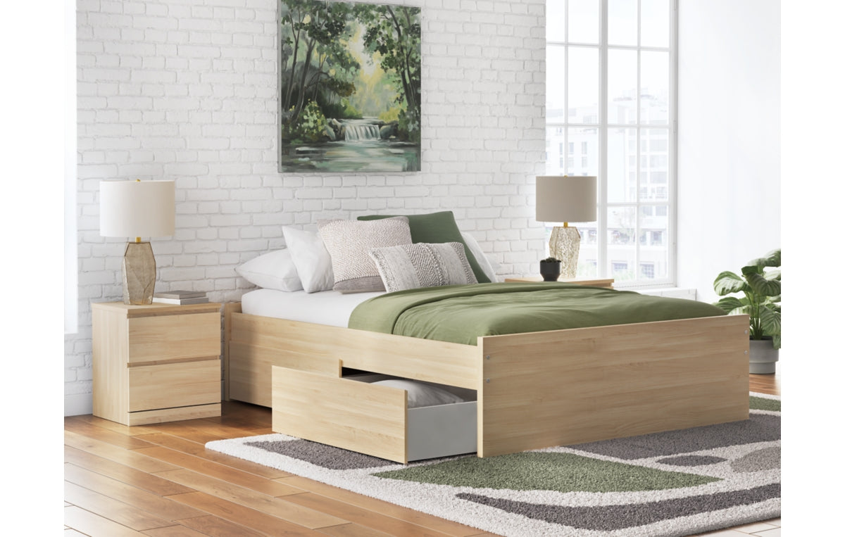 Onita Queen Platform Bed with 2 Side Storage