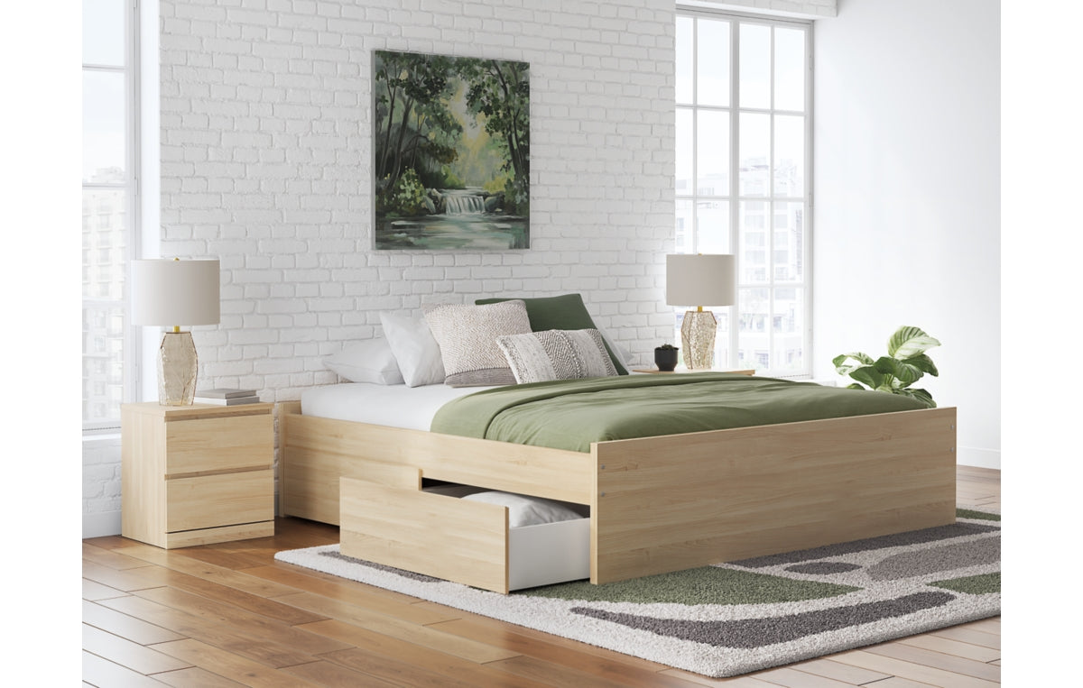 Onita King Platform Bed with 1 Side Storage