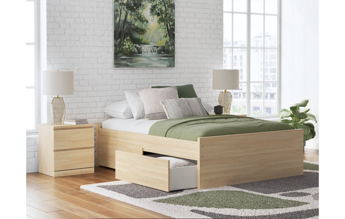 Onita Full Platform Bed with 1 Side Storage