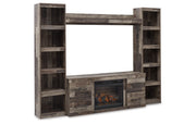 Derekson 4-Piece Entertainment Center with Electric Fireplace