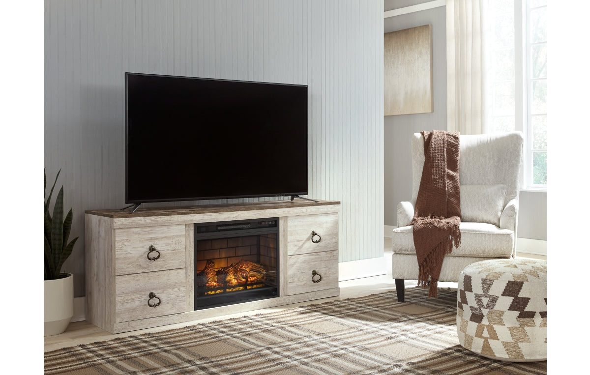Willowton TV Stand with Electric Fireplace