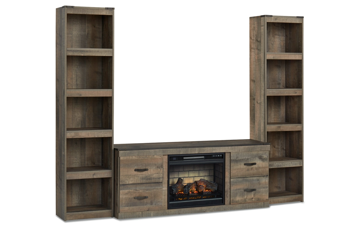 Trinell 3-Piece Entertainment Center with Electric Fireplace