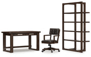 Breckington Home Office Desk with Chair and Storage