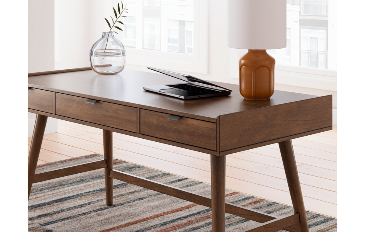 Lyncott Home Office Desk with Chair and Storage