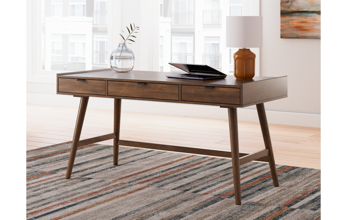 Lyncott Home Office Desk with Chair and Storage