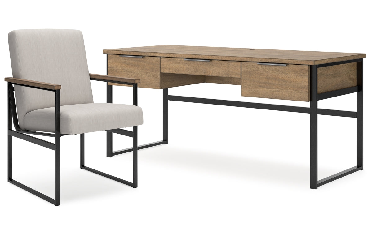Montia Home Office Desk with Chair and Storage