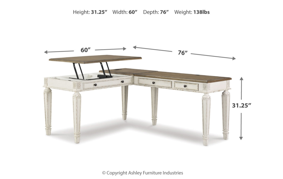 Realyn 2-Piece Home Office Lift Top Desk
