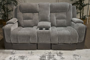 Mixed Motion Power Reclining Loveseat with Console